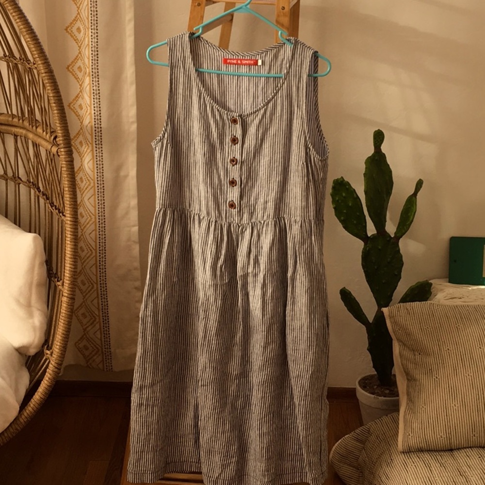 Pyne and Smith Sleeveless Striped Dress